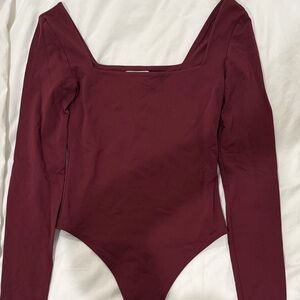 Babaton Deep Red Contour Bodysuit